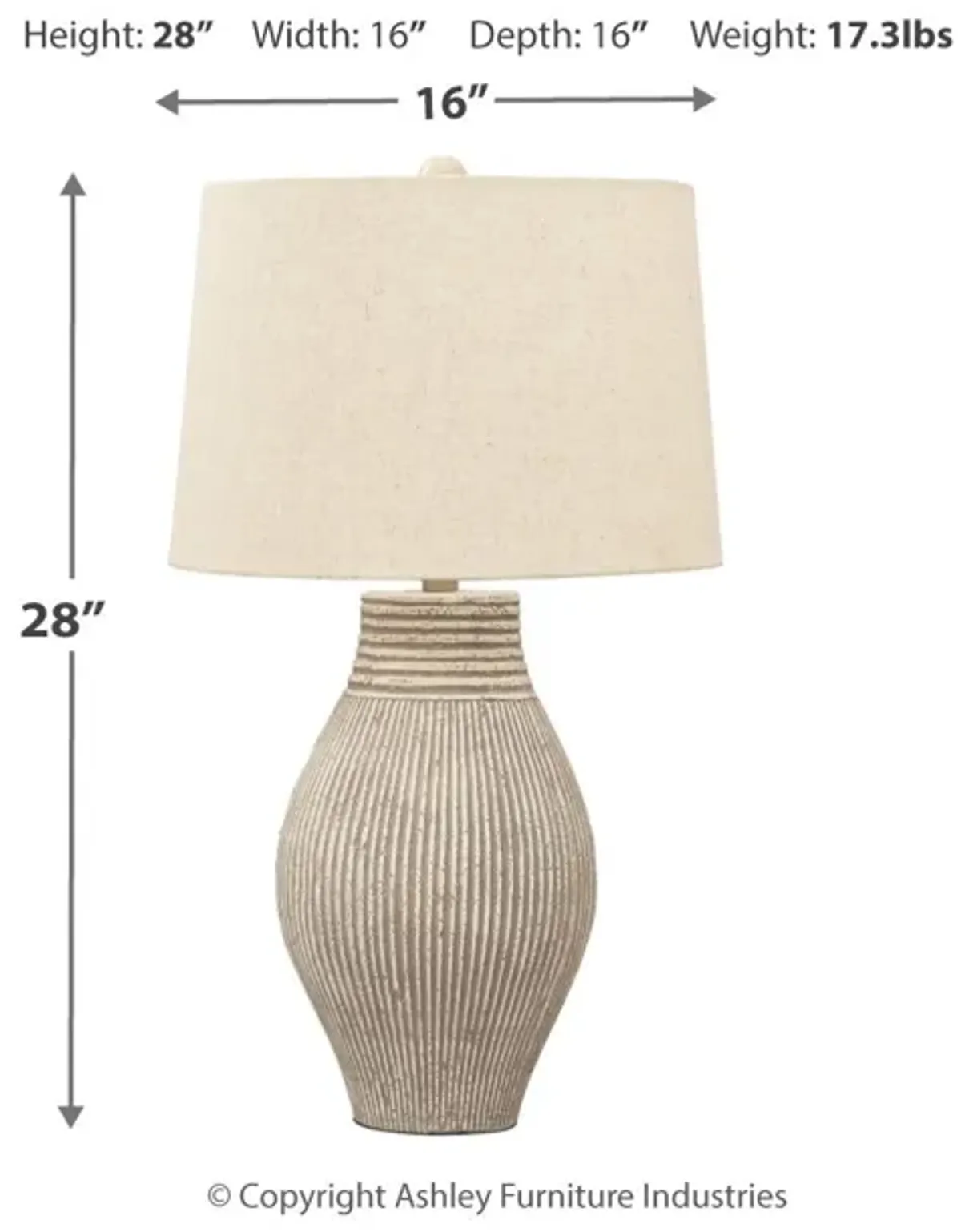 Layal - Beige - Paper Table Lamp