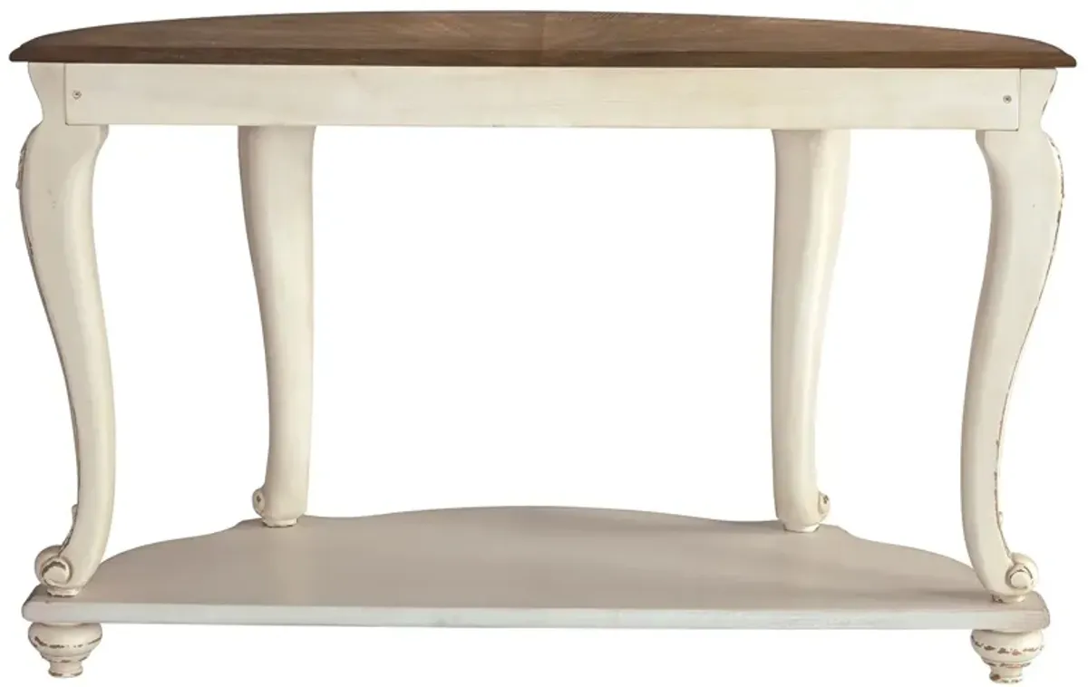 Realyn - White / Brown - Sofa Table