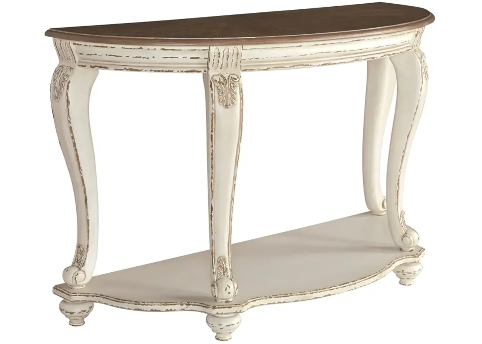 Realyn - White / Brown - Sofa Table