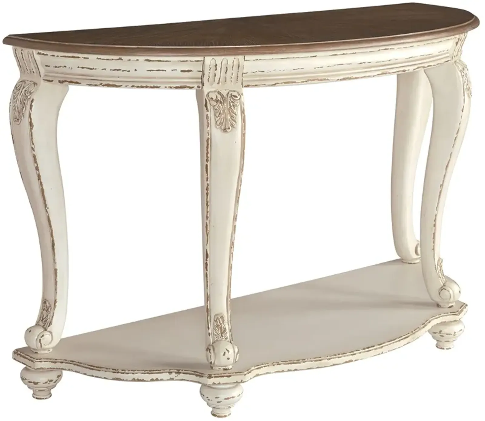 Realyn - White / Brown - Sofa Table