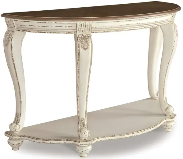 Realyn - White / Brown - Sofa Table