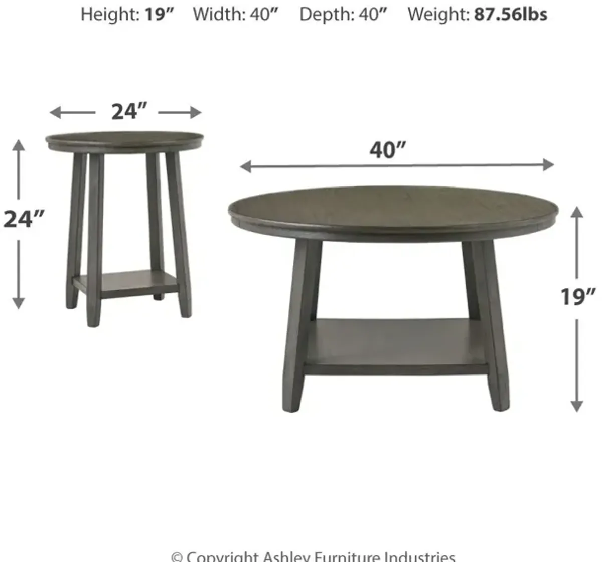 Caitbrook - Gray - Occasional Table Set (Set of 3)