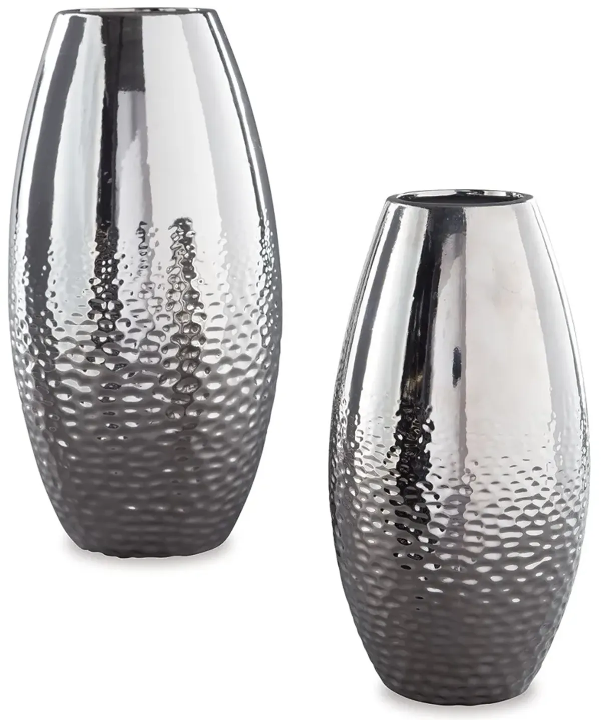 Dinesh - Silver Finish - Vase Set (Set of 2)