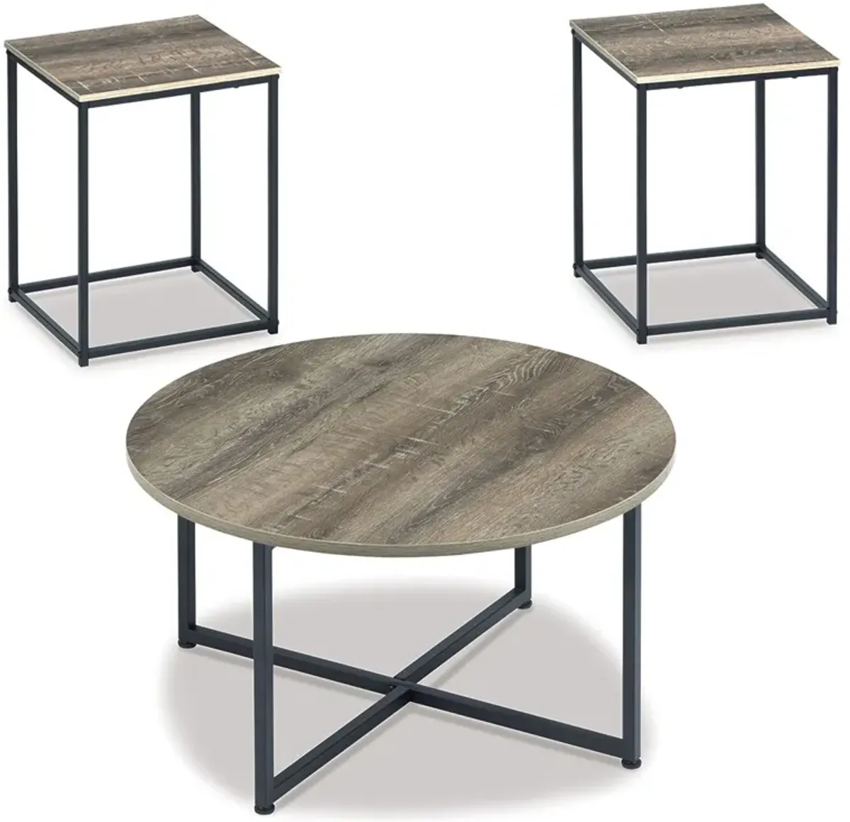 Wadeworth - Brown / Beige - Occasional Table Set (Set of 3)