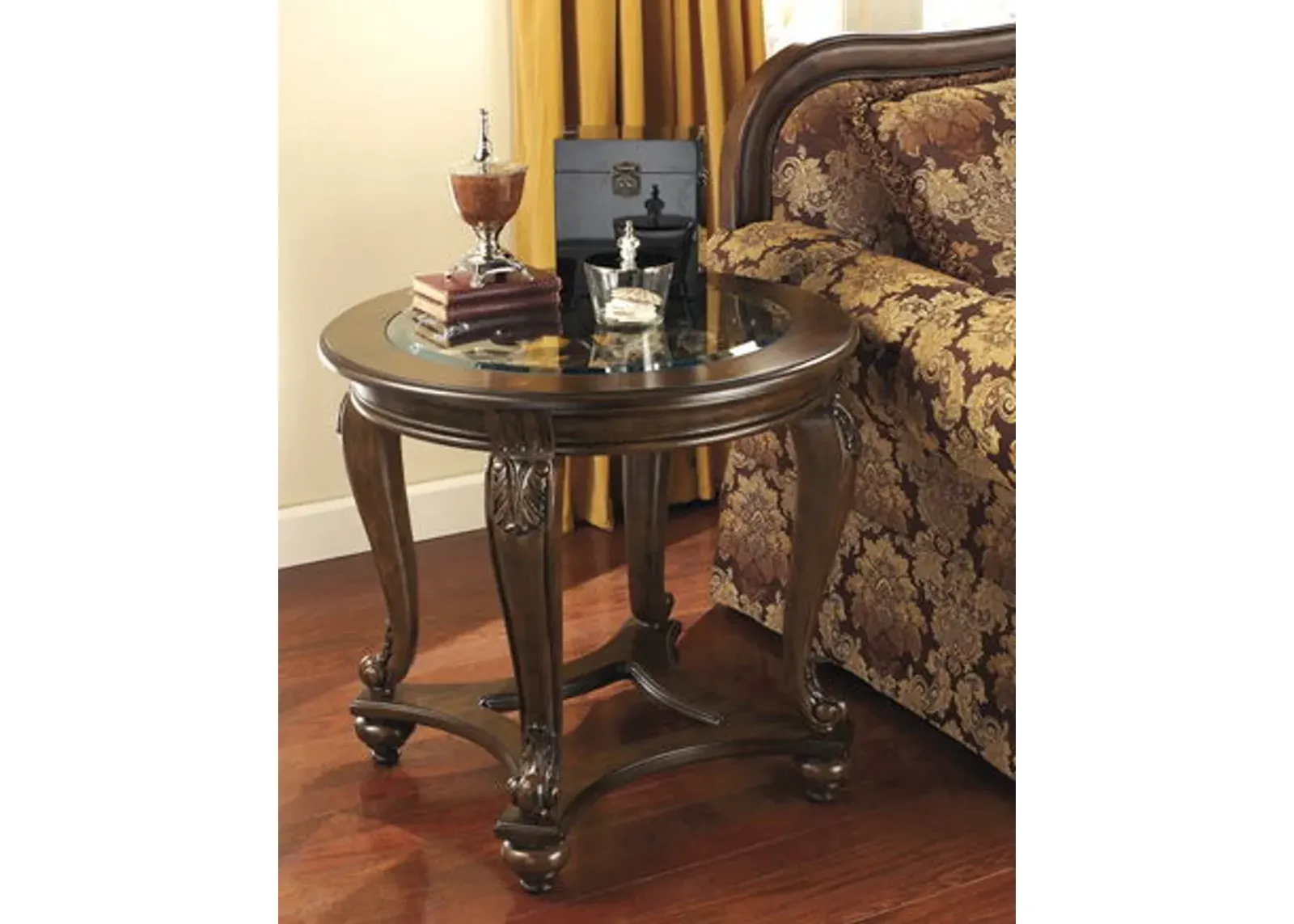 Norcastle - Dark Brown - Round End Table