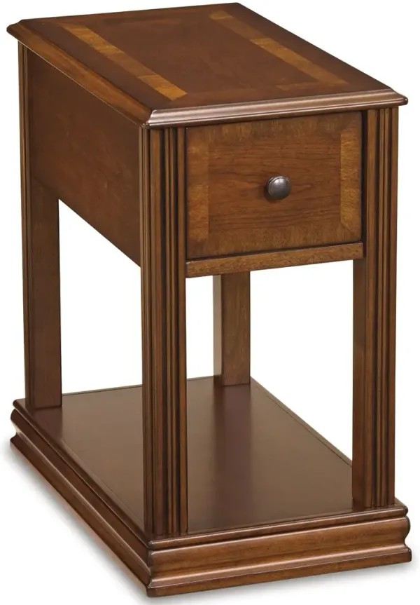 Breegin - Brown - Chair Side End Table - Removable Tray