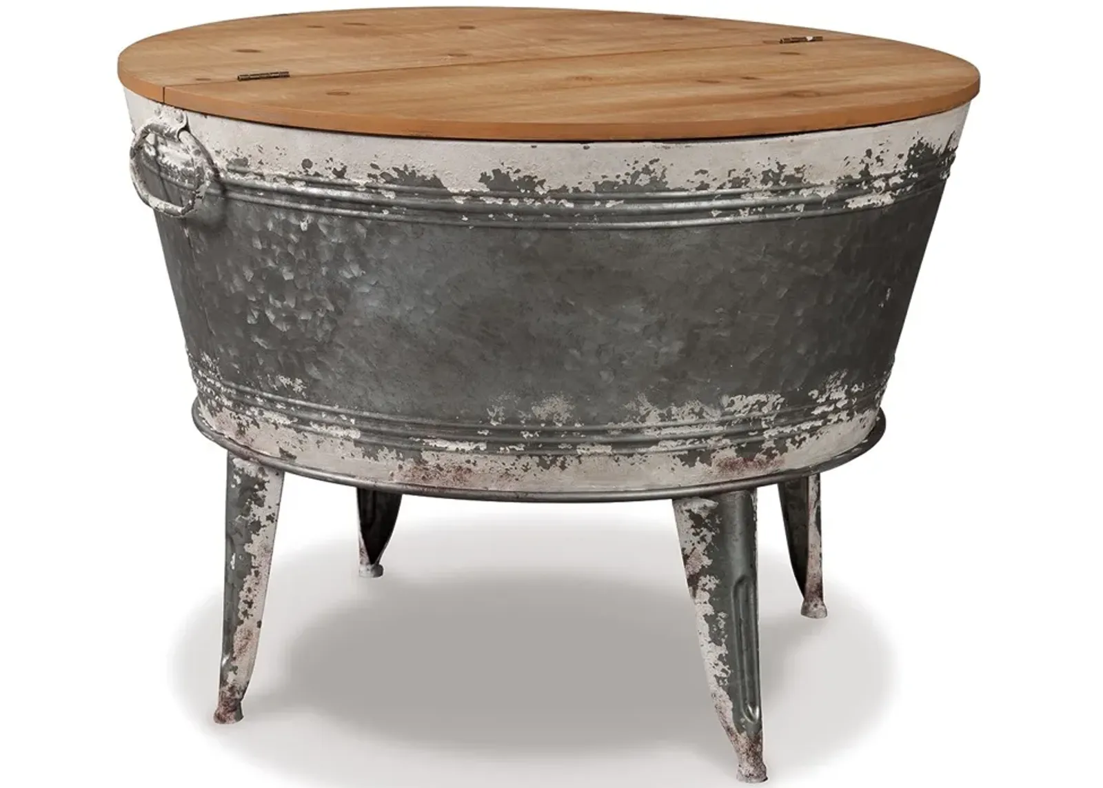 Shellmond - Metallic / Brown / Beige - Accent Cocktail Table