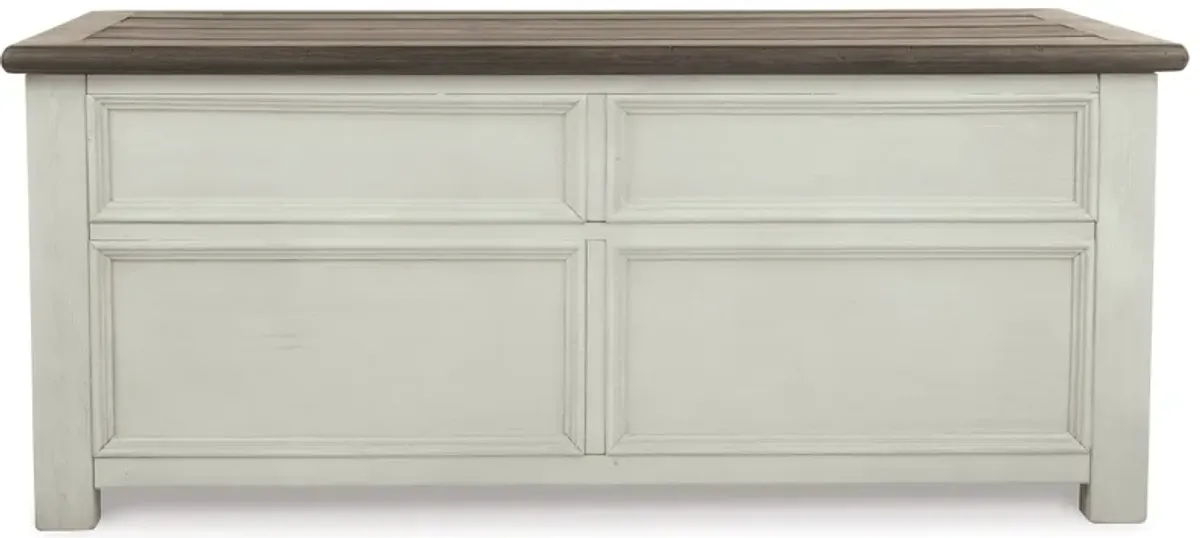 Bolanburg - Lift Top Cocktail Table - White / Brown / Beige