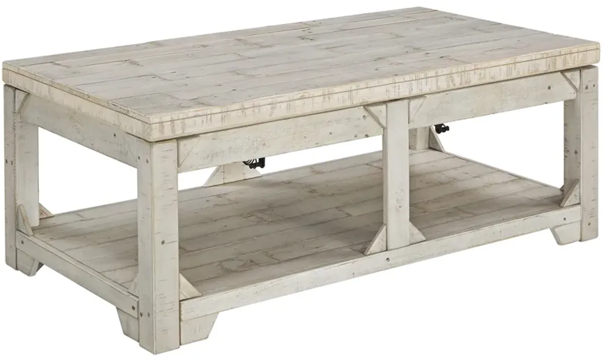 Fregine - Lift Top Cocktail Table - Whitewash