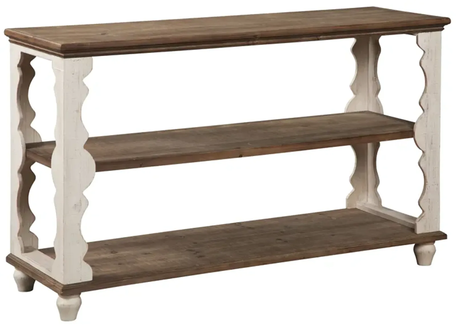 Alwyndale - Antique White / Brown - Console Sofa Table