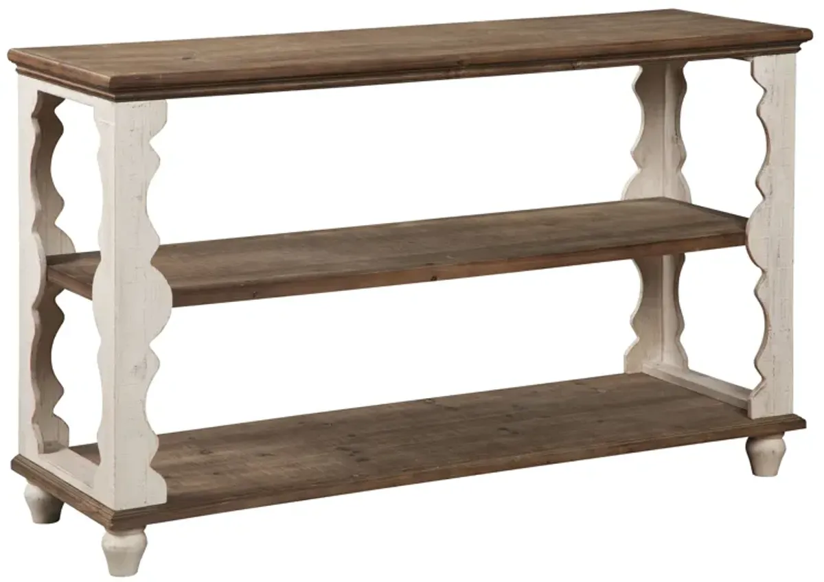 Alwyndale - Antique White / Brown - Console Sofa Table