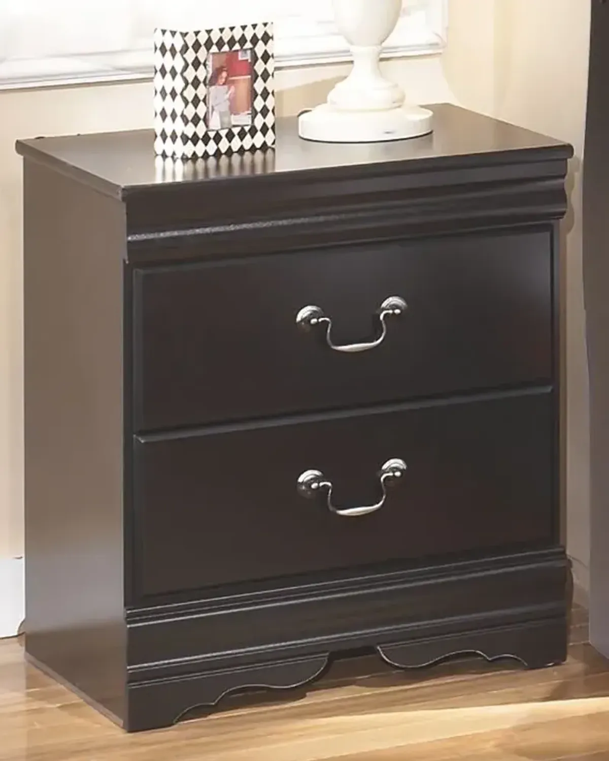 Huey Vineyard - Two Drawer Night Stand - Black