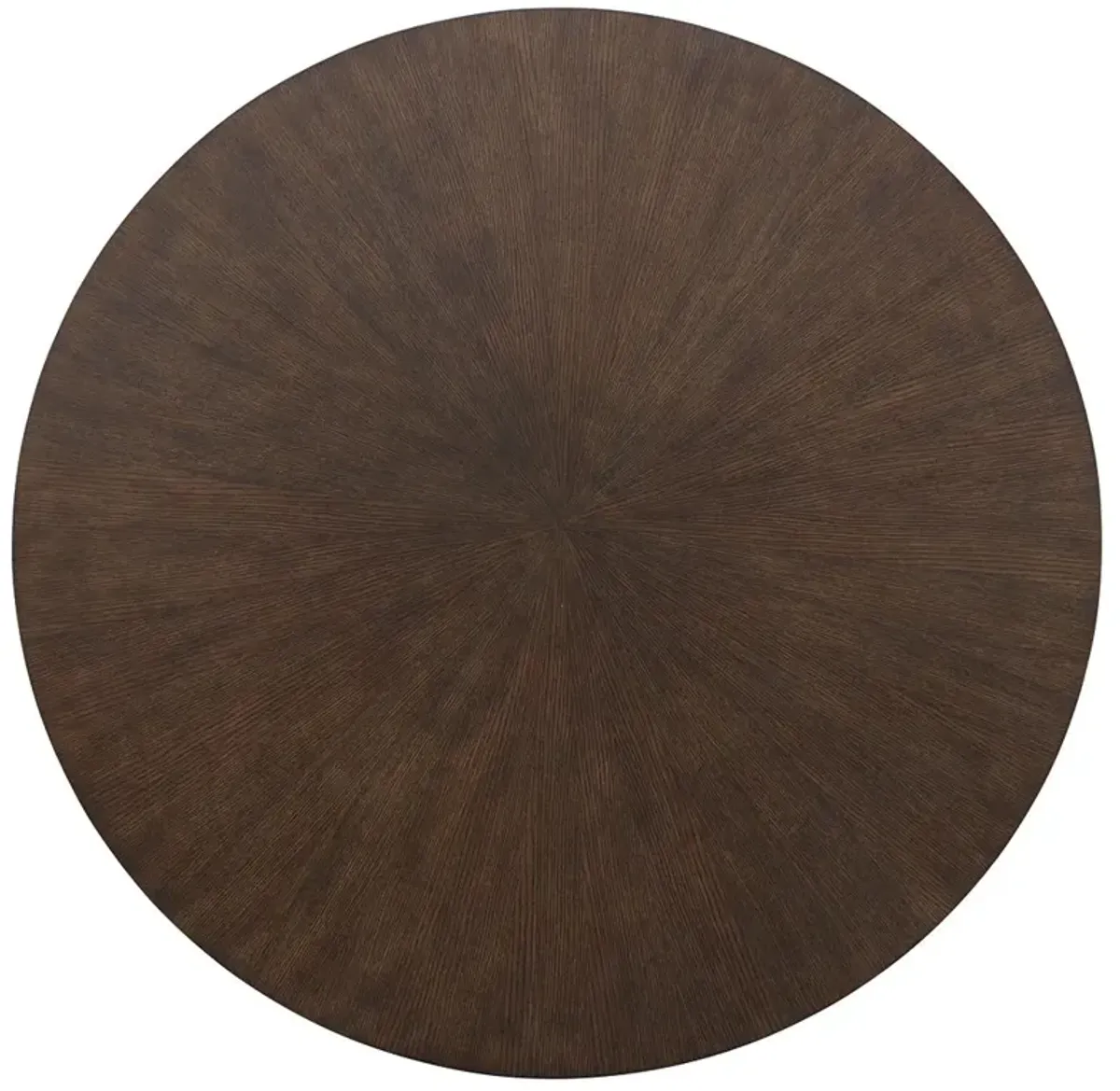 Brazburn - Dark Brown / Gold Finish - Round Cocktail Table