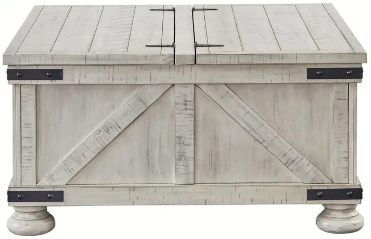 Carynhurst - Cocktail Table with Storage - Whitewash