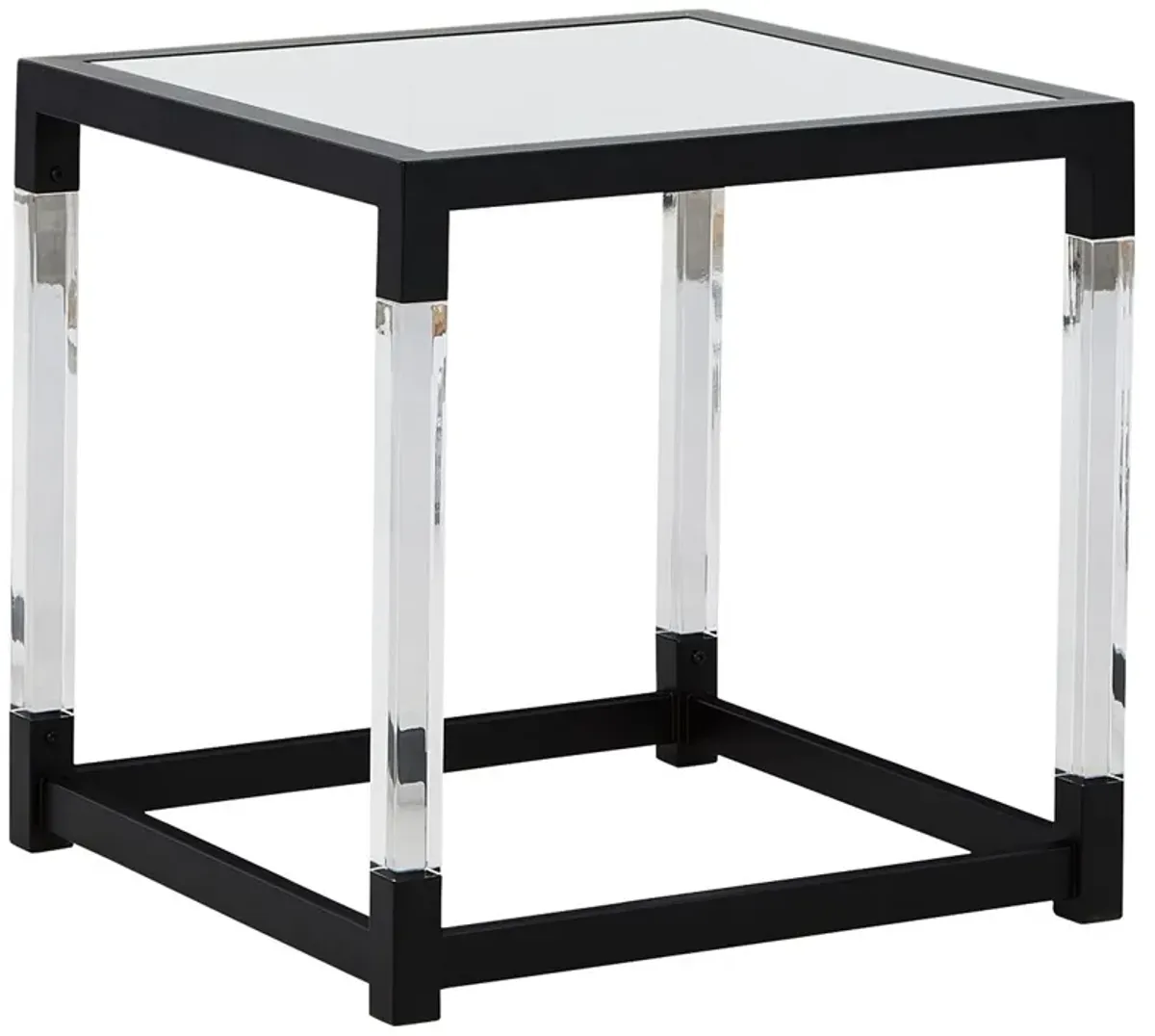 Nallynx - Metallic Gray - Square End Table