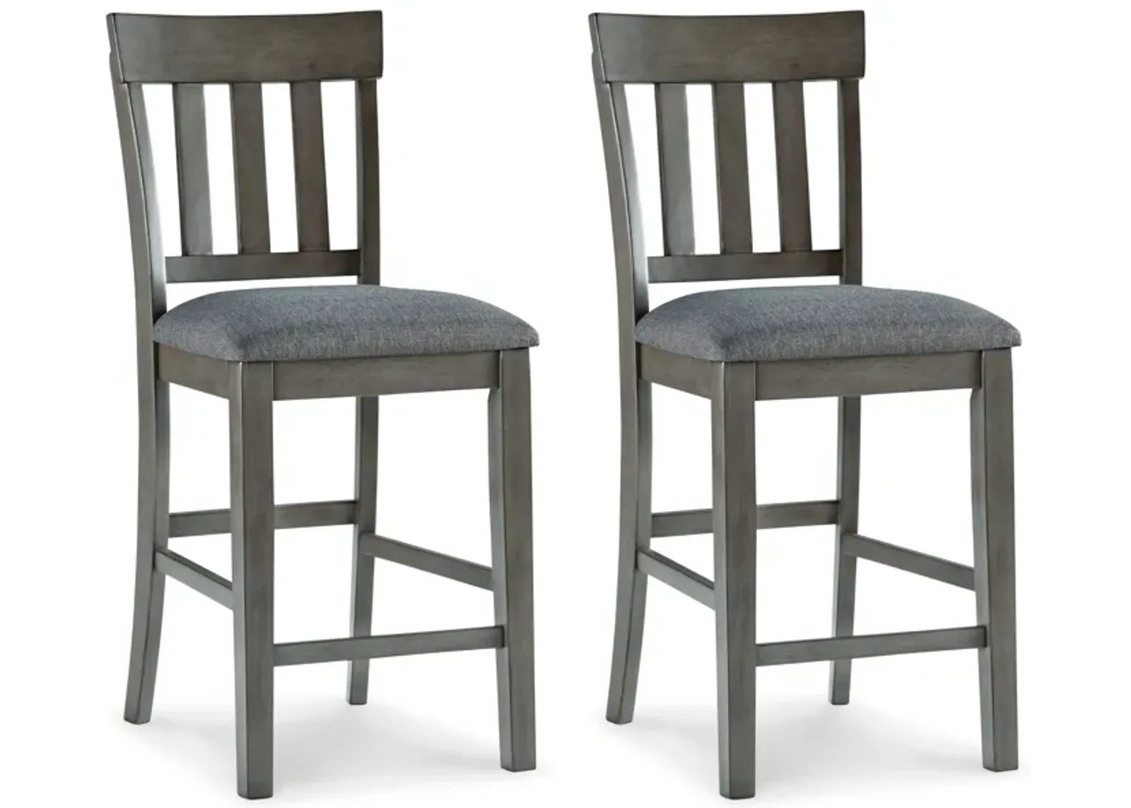 Hallanden - Black / Gray - Upholstered Barstool (Set of 2)