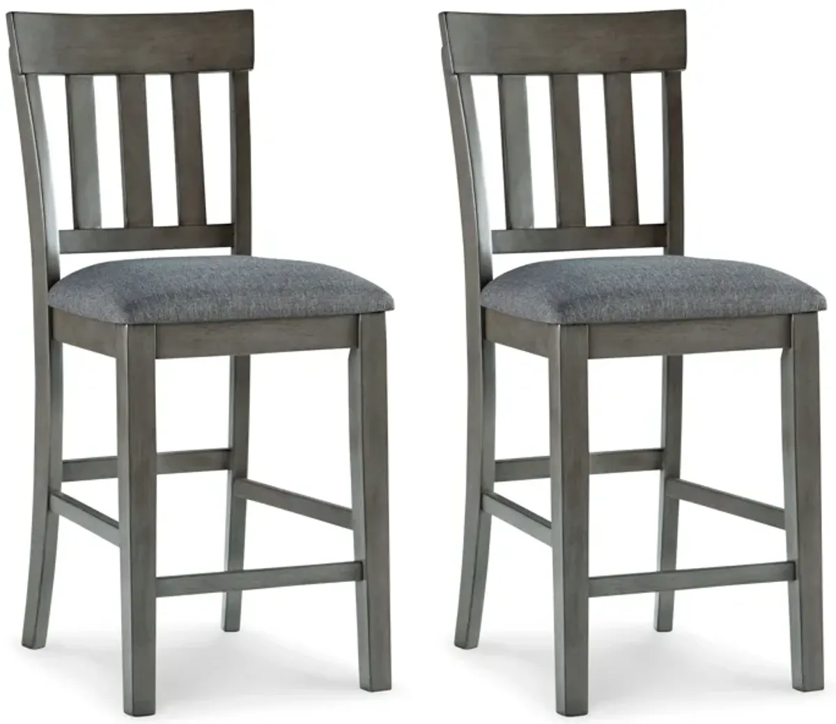 Hallanden - Black / Gray - Upholstered Barstool (Set of 2)