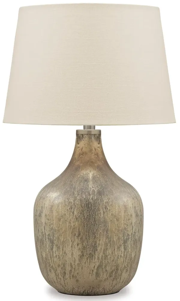 Mari - Gray / Gold Finish - Glass Table Lamp