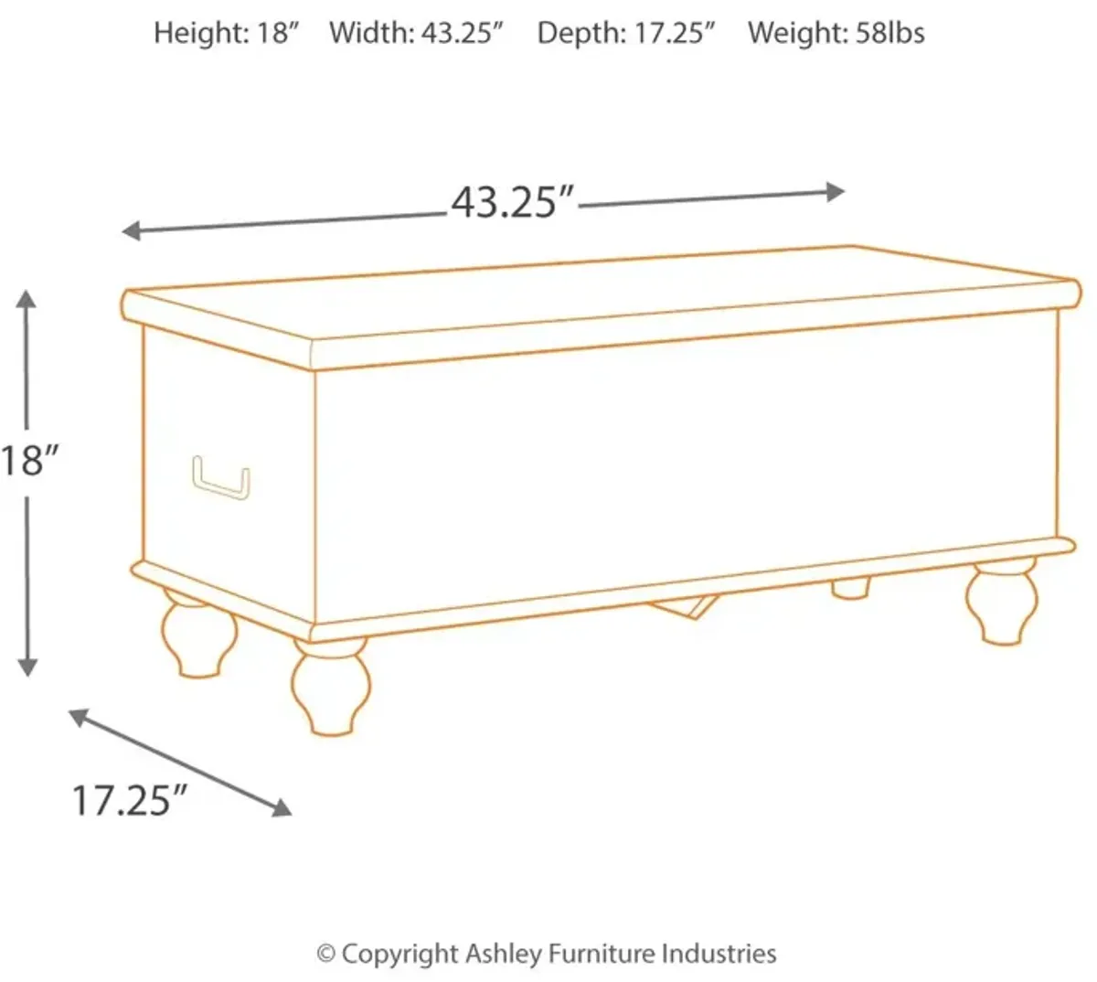 Fossil - Beige - Storage Bench