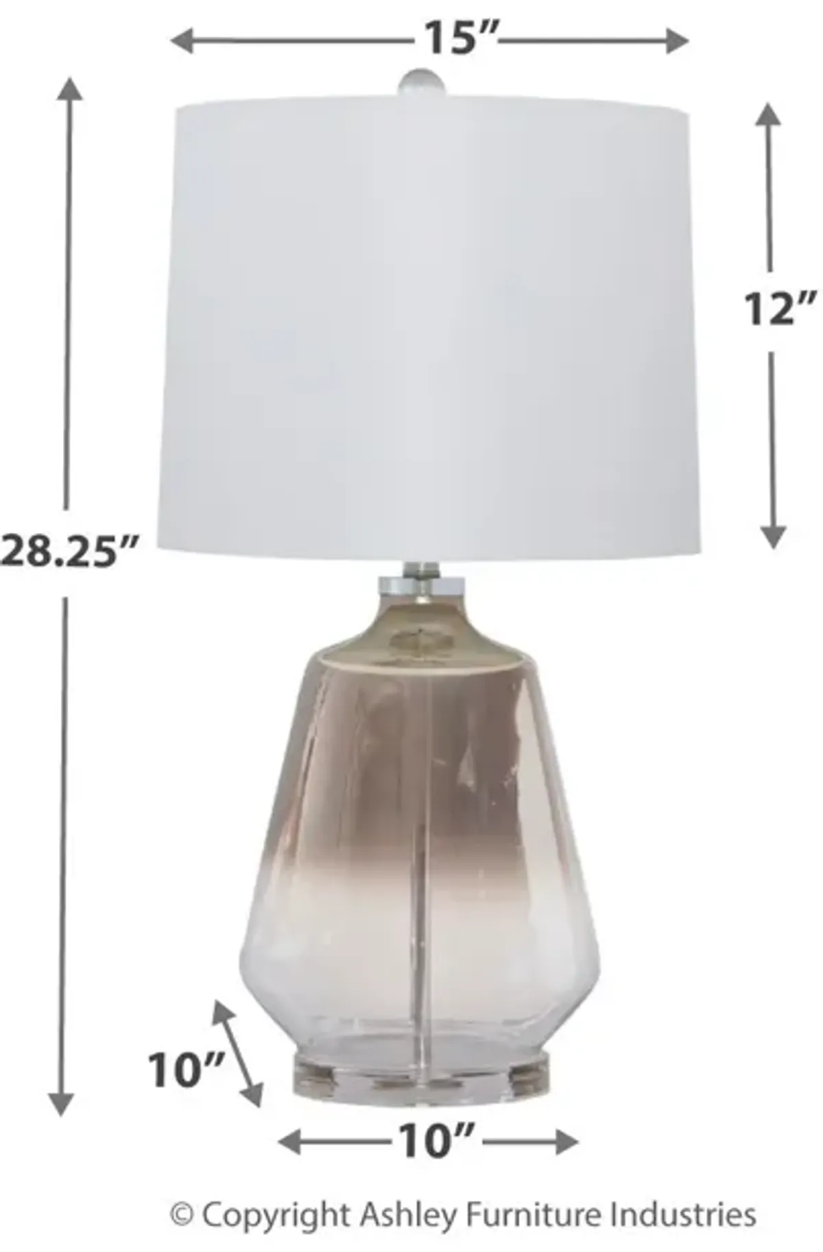 Jaslyn - Pearl Silver Finish - Glass Table Lamp