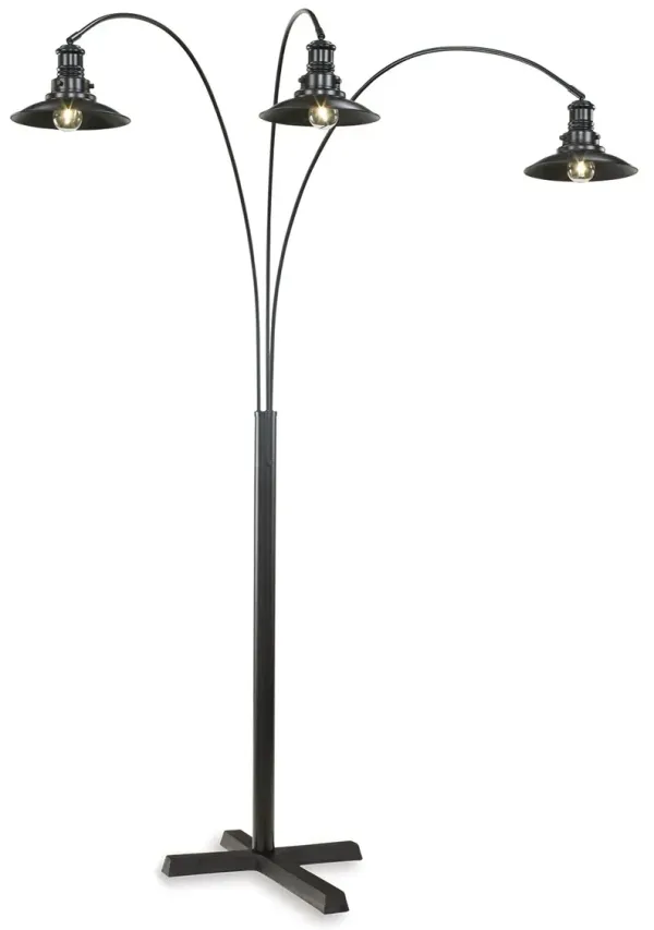 Sheriel - Black - Metal Arc Lamp