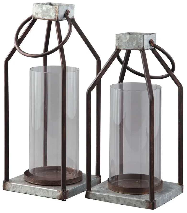 Diedrick - Gray / Black - Lantern Set (Set of 2)