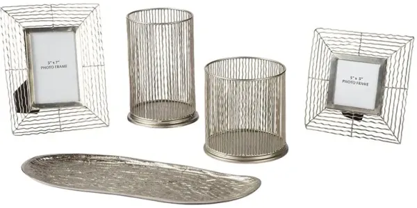Dympna - Silver Finish - Accessory Set (Set of 5)