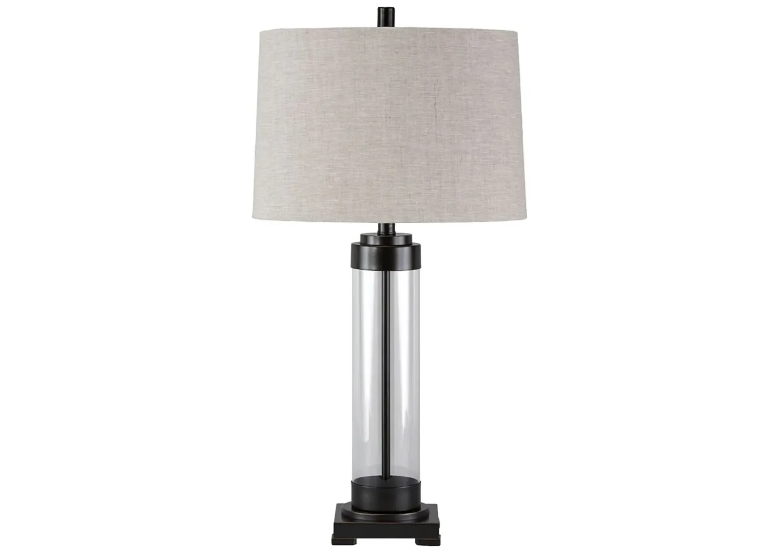 Talar - Clear / Bronze Finish - Glass Table Lamp