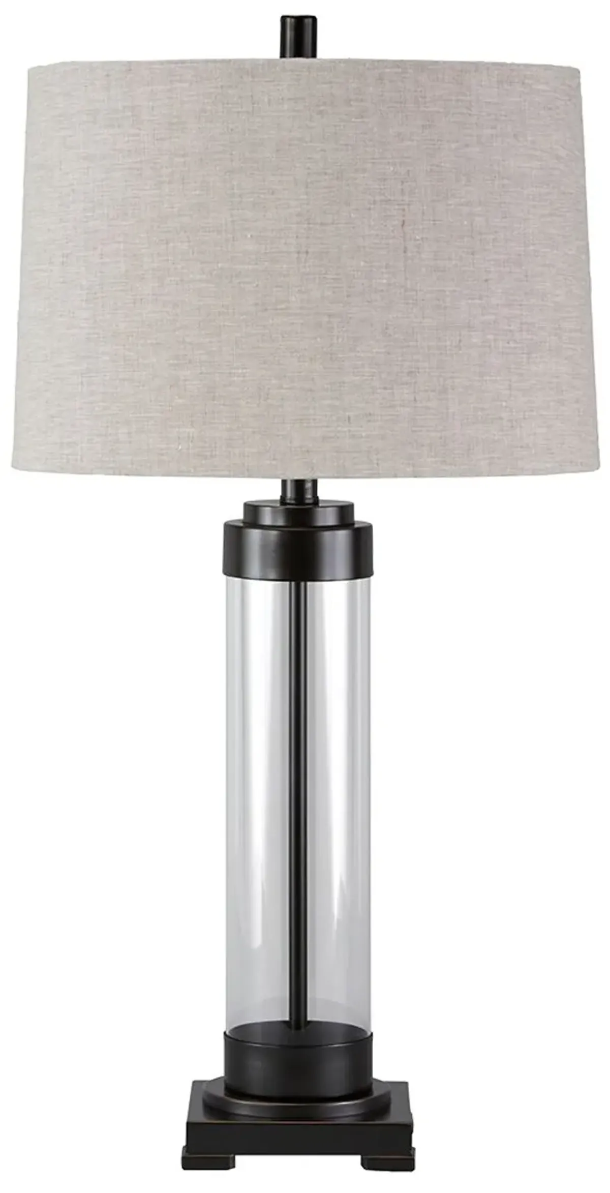 Talar - Clear / Bronze Finish - Glass Table Lamp