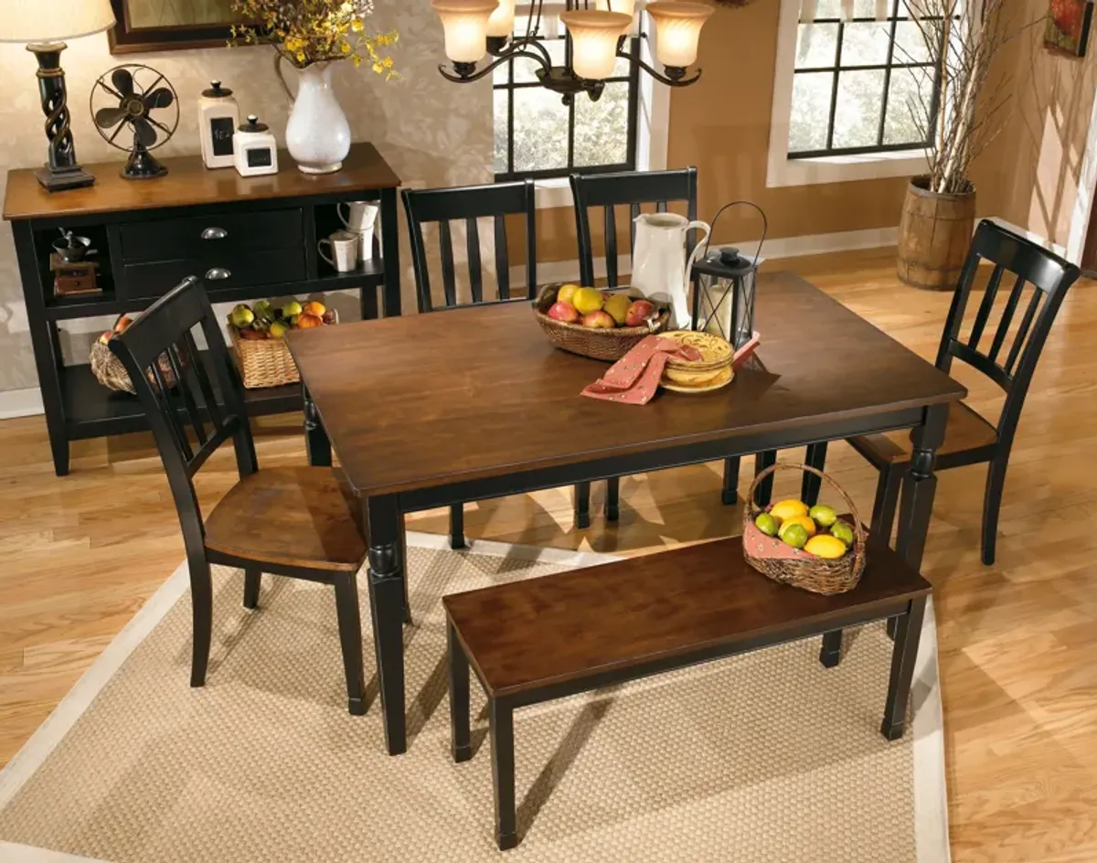 Owingsville - Black / Brown - Large Dining Room Bench