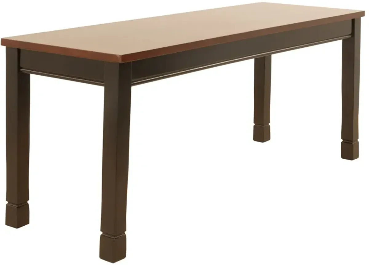 Owingsville - Black / Brown - Large Dining Room Bench