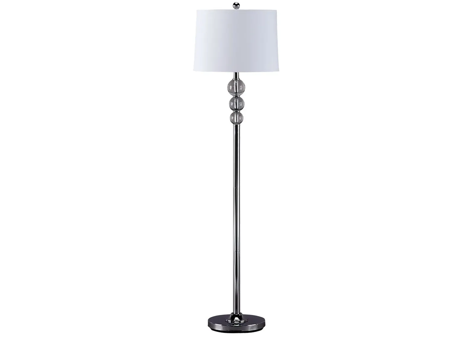 Joaquin - Clear / Chrome Finish - Crystal Floor Lamp