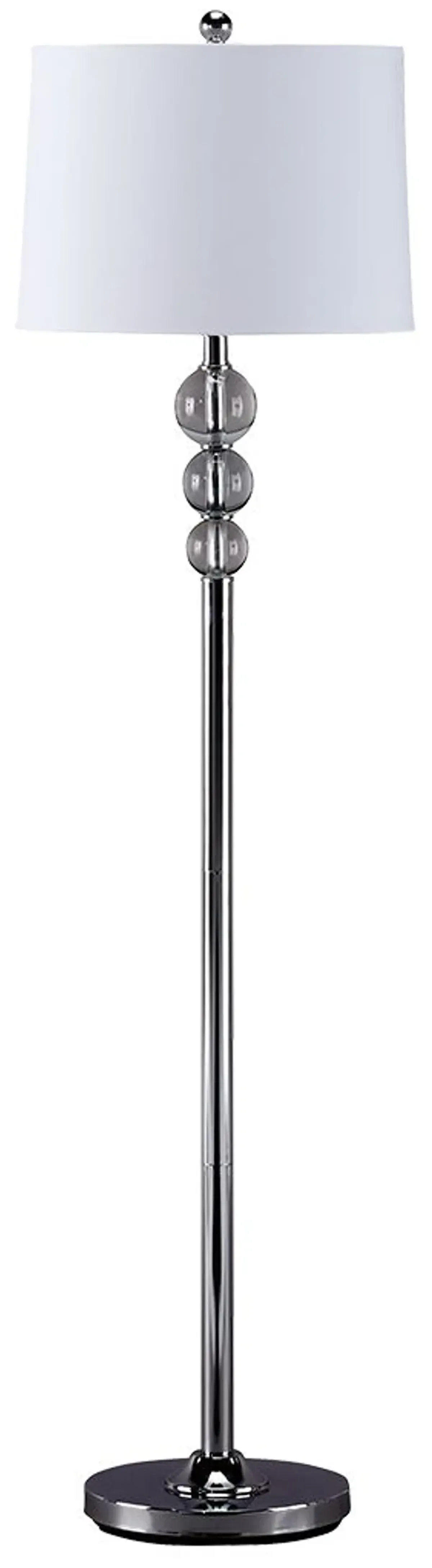 Joaquin - Clear / Chrome Finish - Crystal Floor Lamp