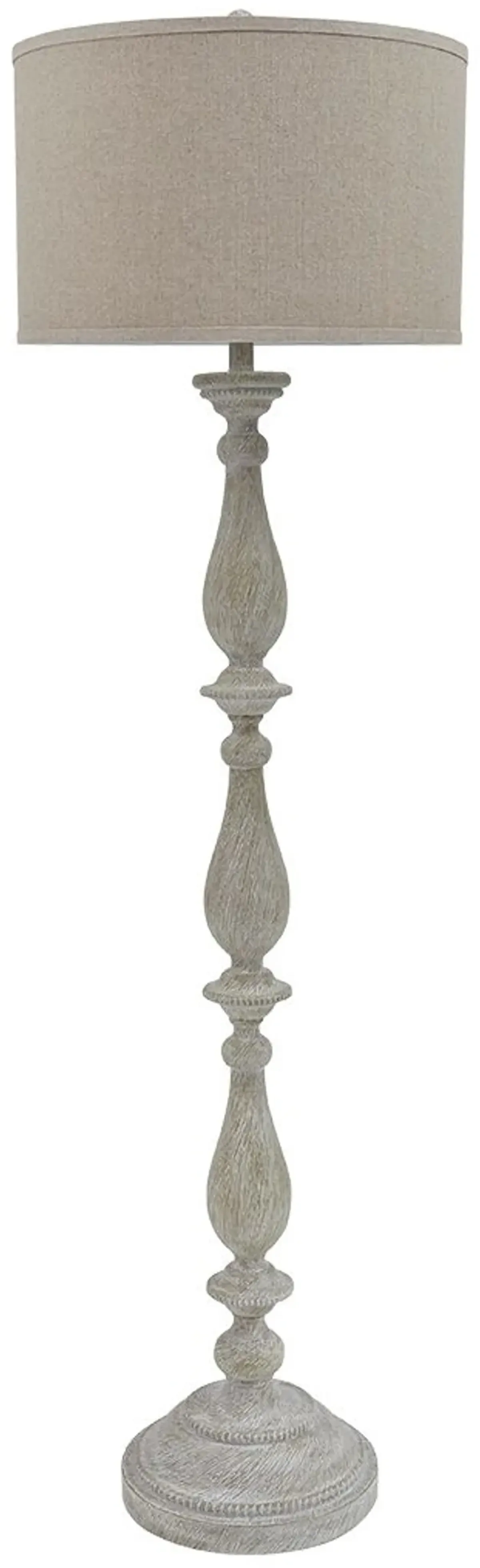 Bernadate - Whitewash - Poly Floor Lamp