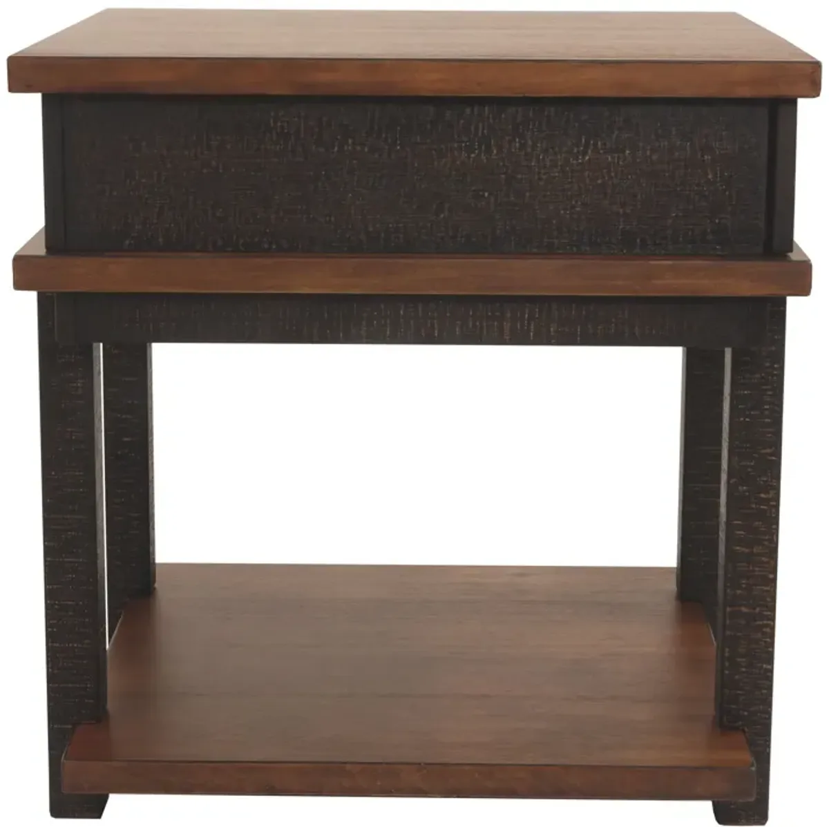 Stanah - Brown / Beige - Rectangular End Table