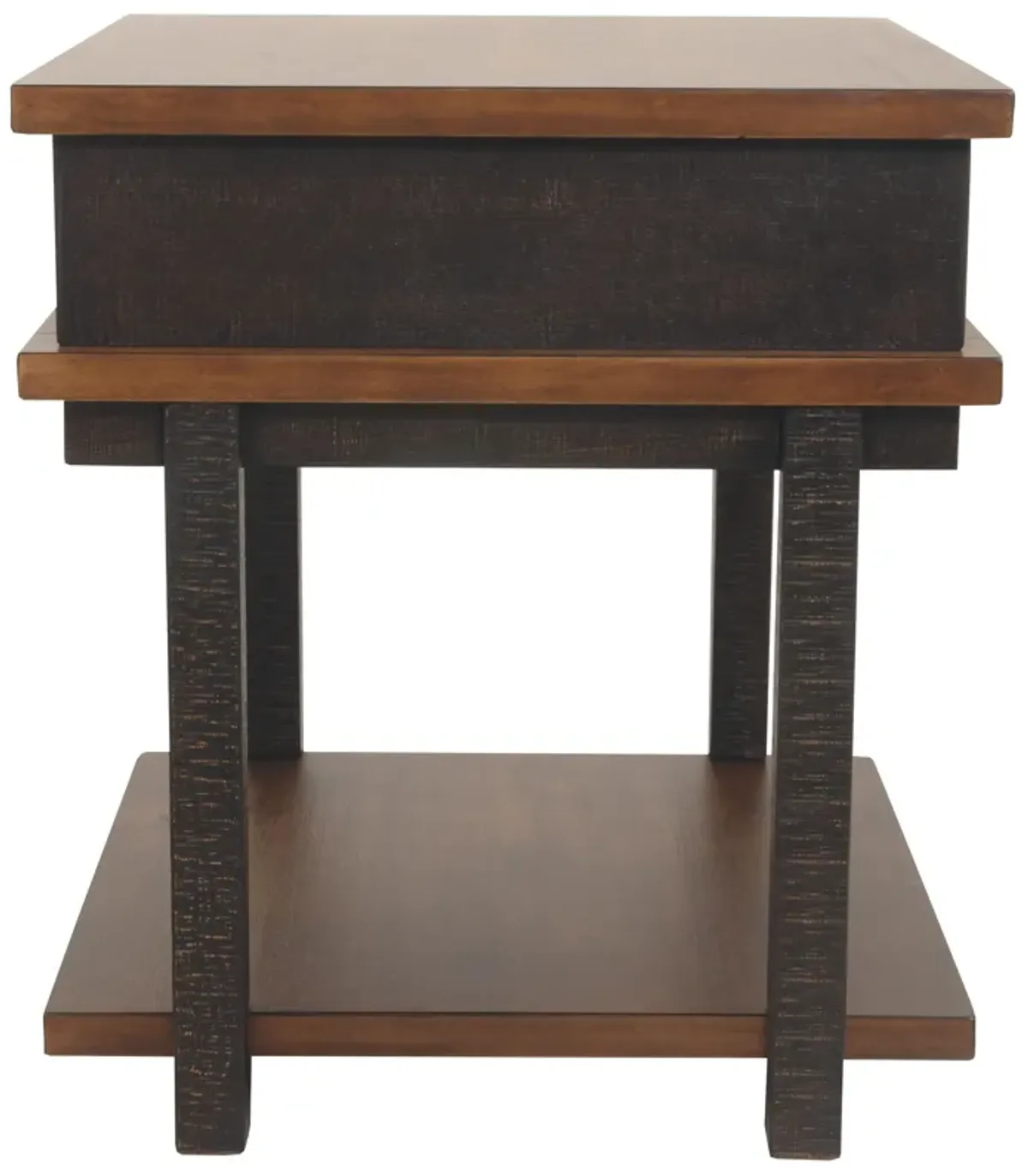 Stanah - Brown / Beige - Rectangular End Table