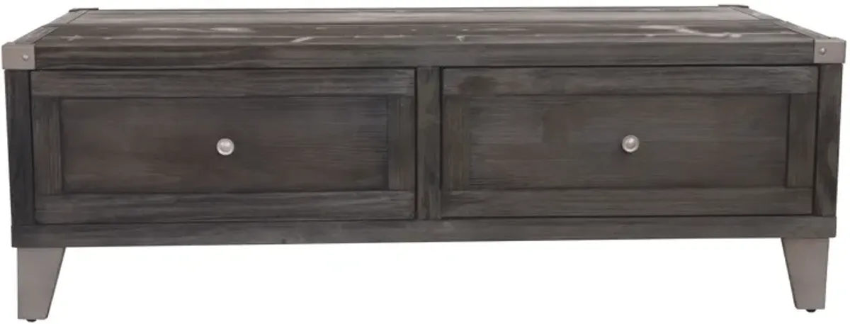 Todoe - Lift Top Cocktail Table - Dark Gray