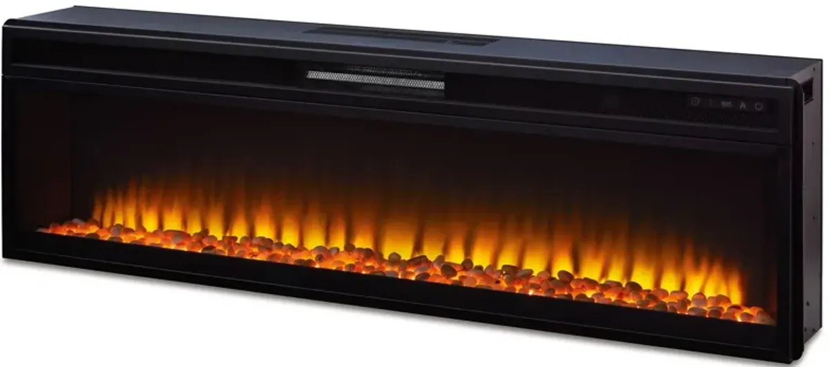 Entertainment - Black - Wide Fireplace Insert