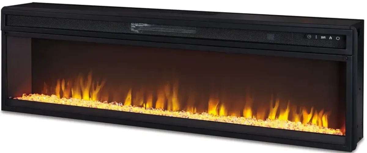 Entertainment - Black - Wide Fireplace Insert