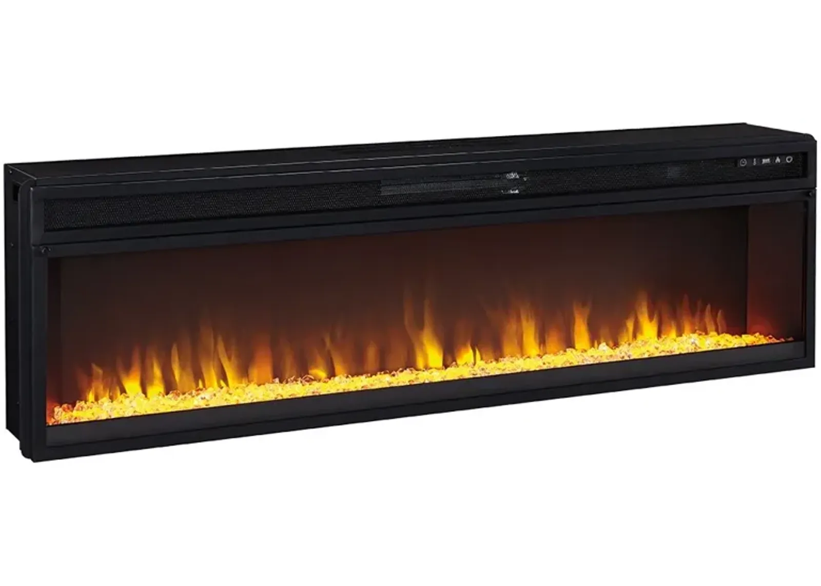 Entertainment - Black - Wide Fireplace Insert