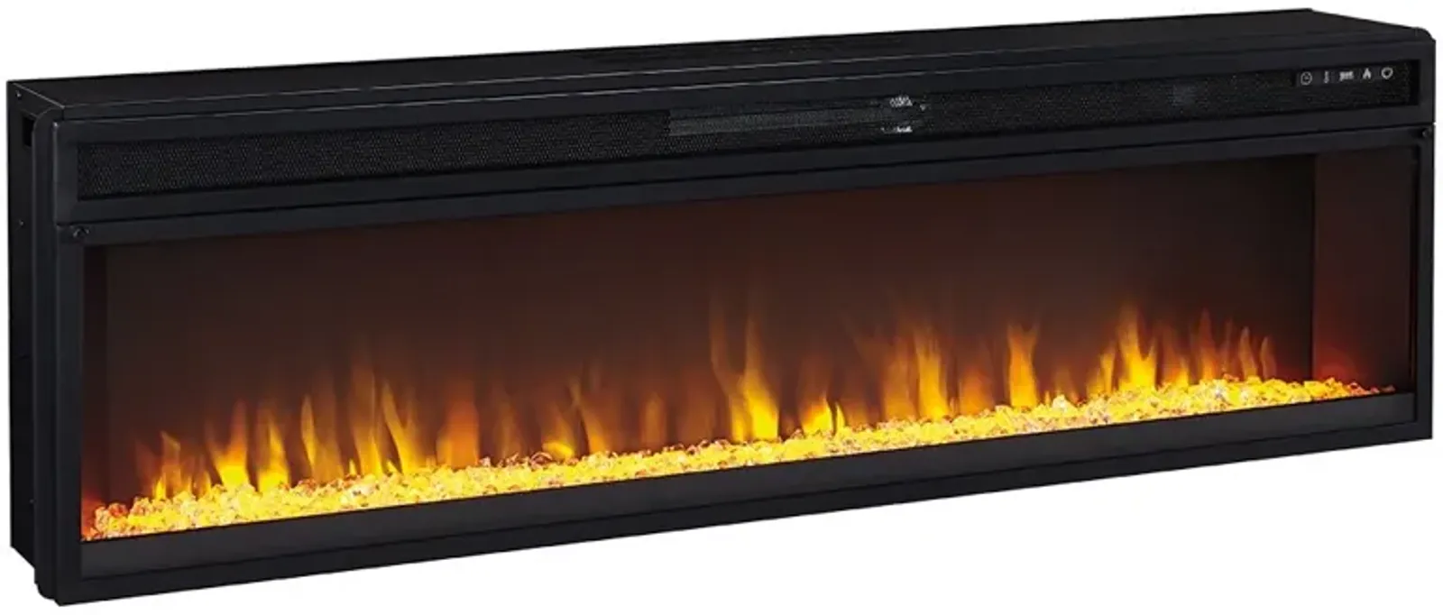 Entertainment - Black - Wide Fireplace Insert