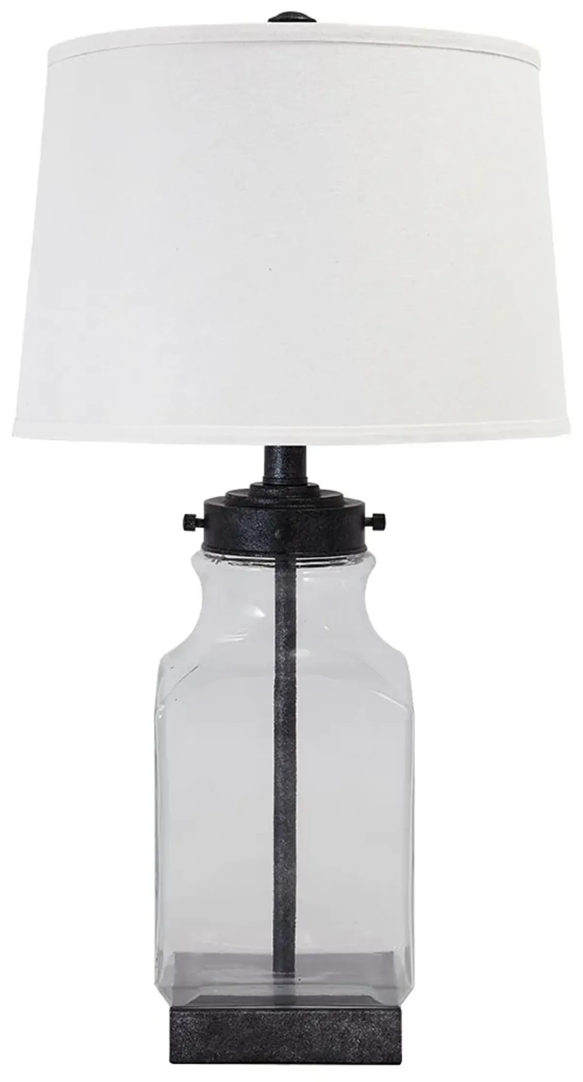 Sharolyn - Transparent / Silver Finish - Glass Table Lamp