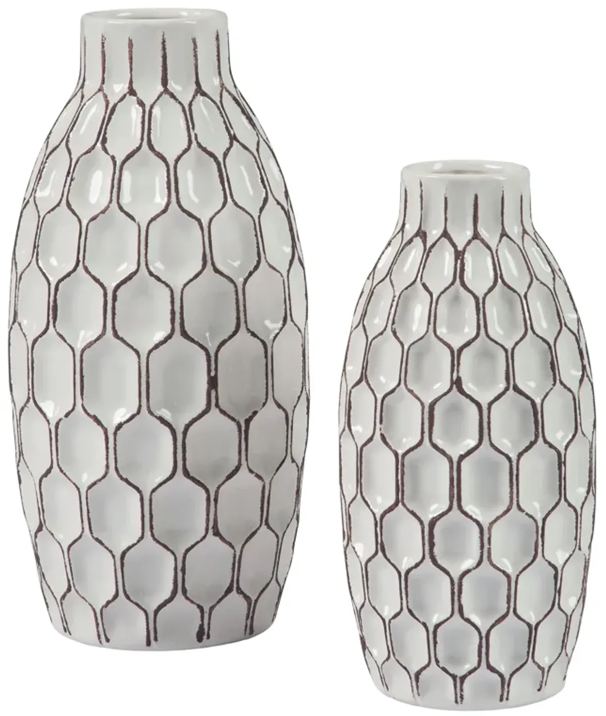 Dionna - White - Vase Set (Set of 2)