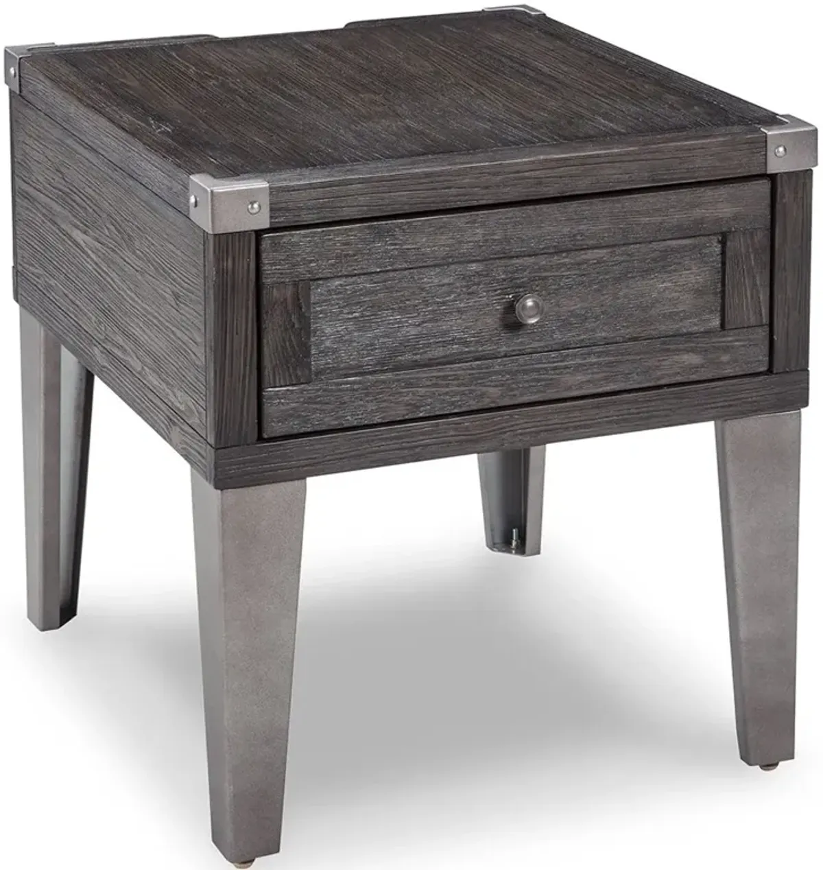 Todoe - Rectangular End Table - Dark Gray
