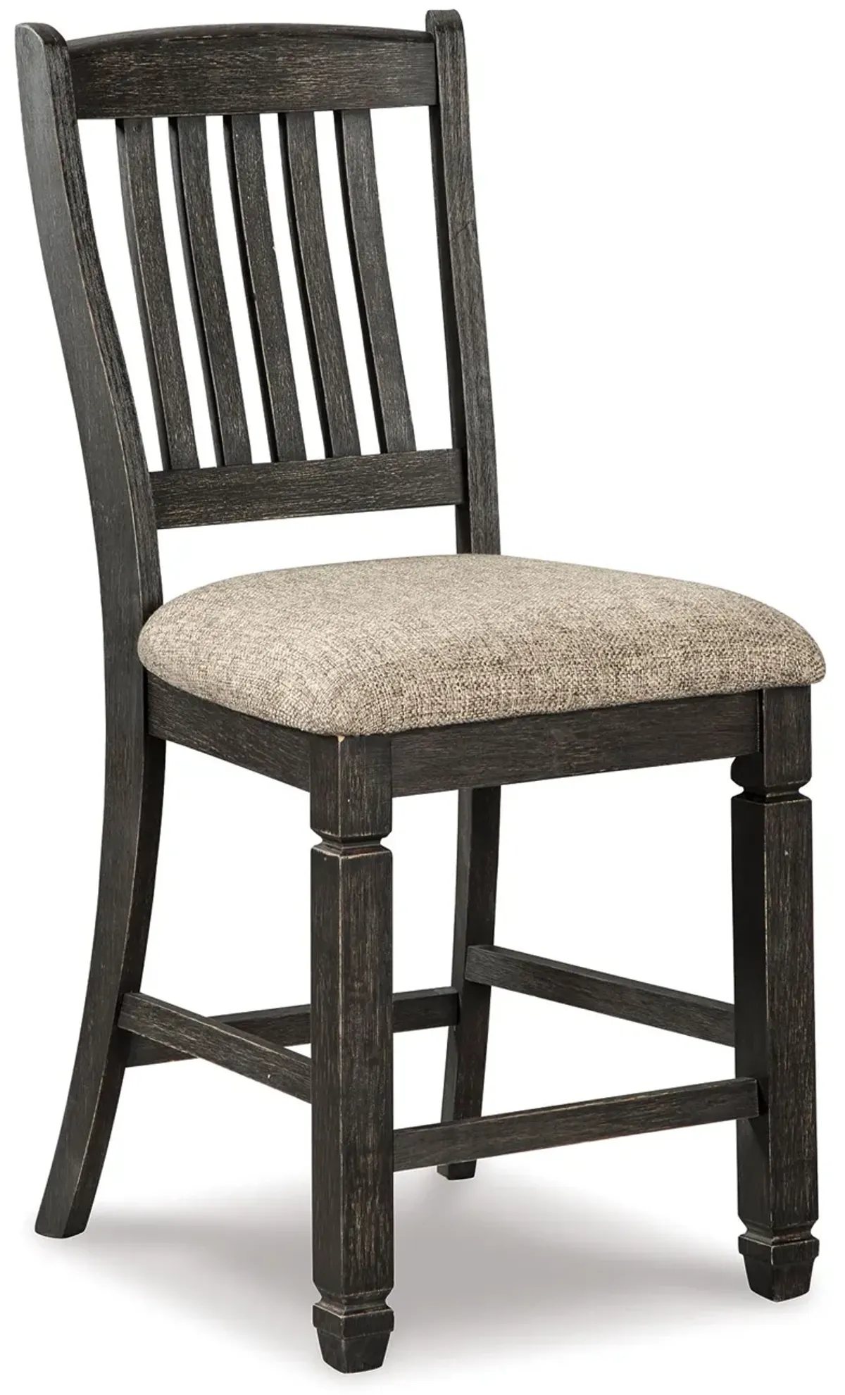 Tyler - Black / Grayish Brown - Upholstered Barstool (Set of 2)