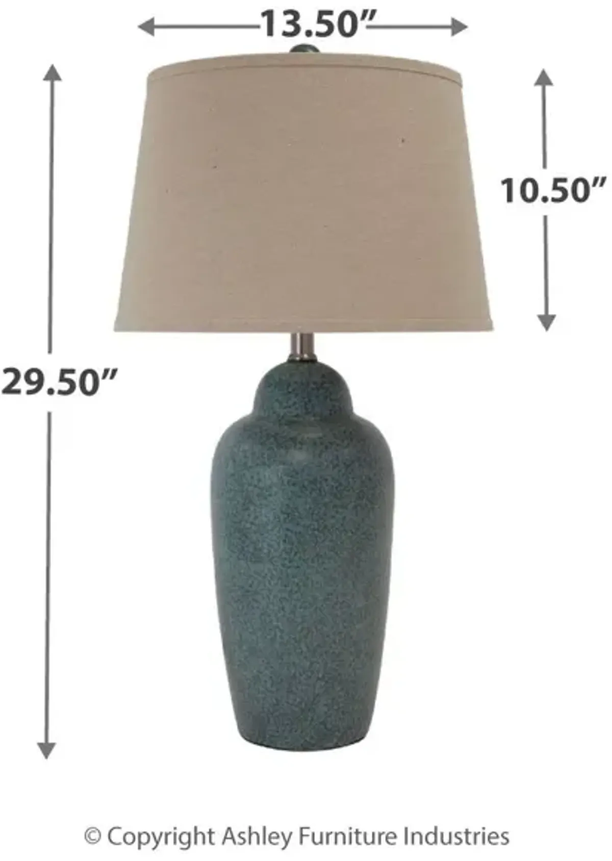 Saher - Green - Ceramic Table Lamp  - Earthy Ceramic