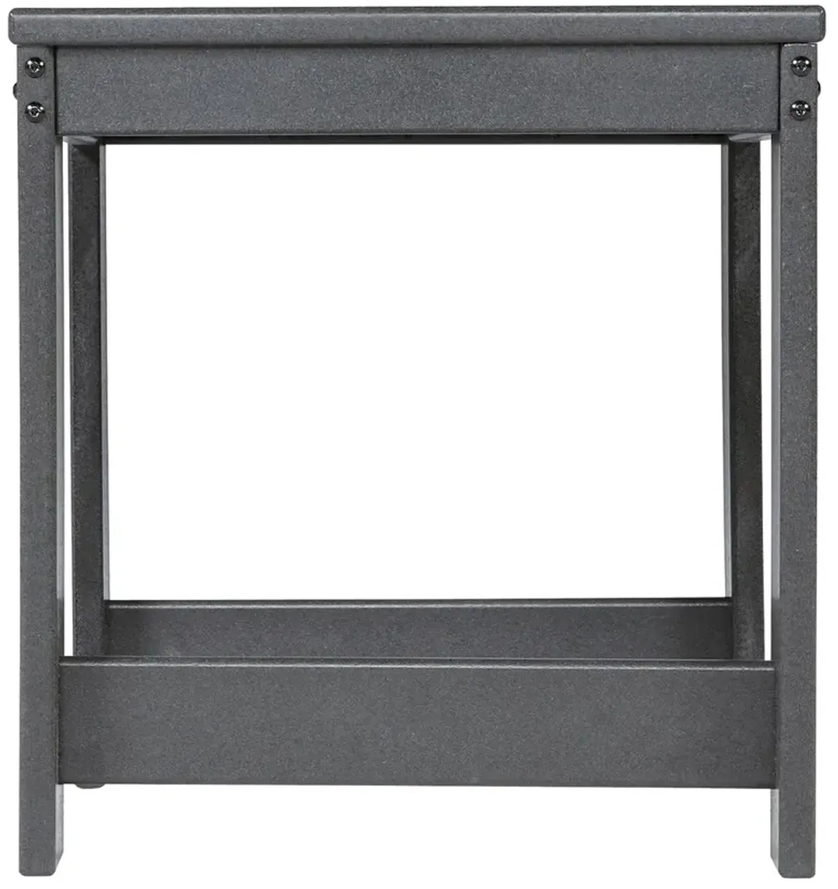 Amora - Charcoal Gray - Square End Table