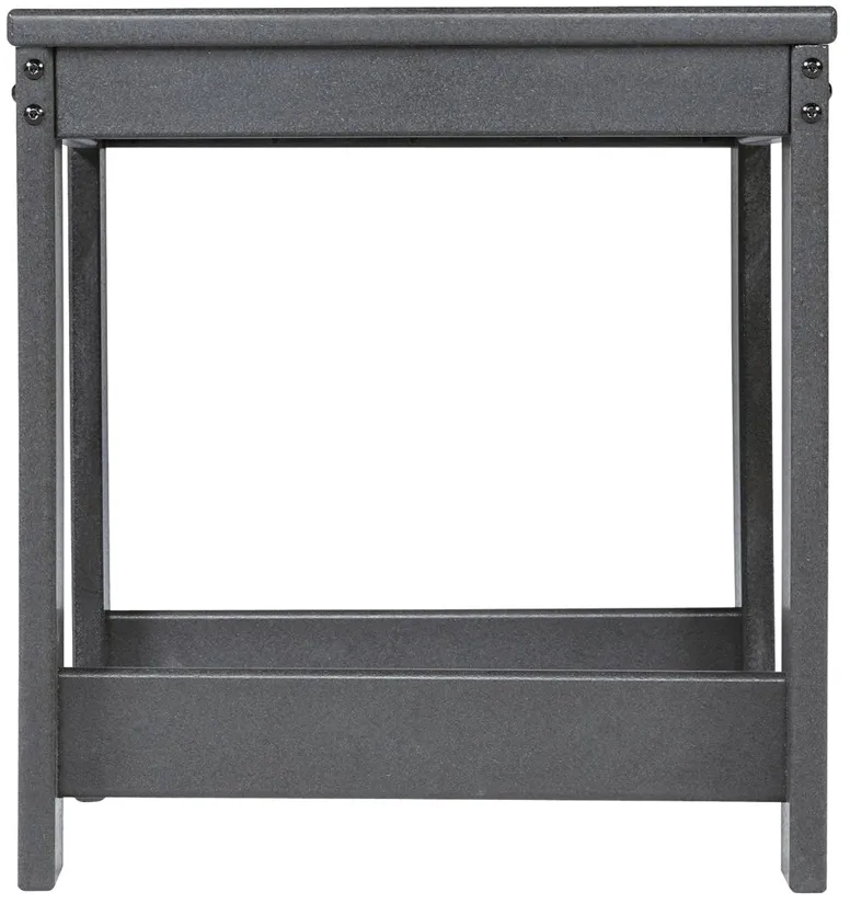 Amora - Charcoal Gray - Square End Table