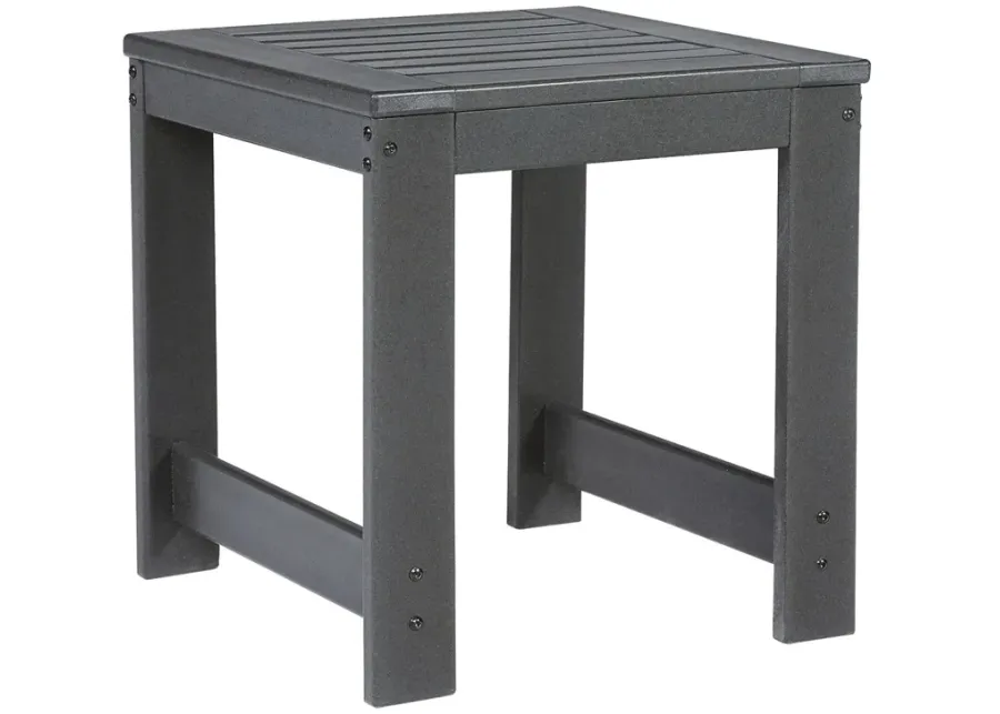 Amora - Charcoal Gray - Square End Table