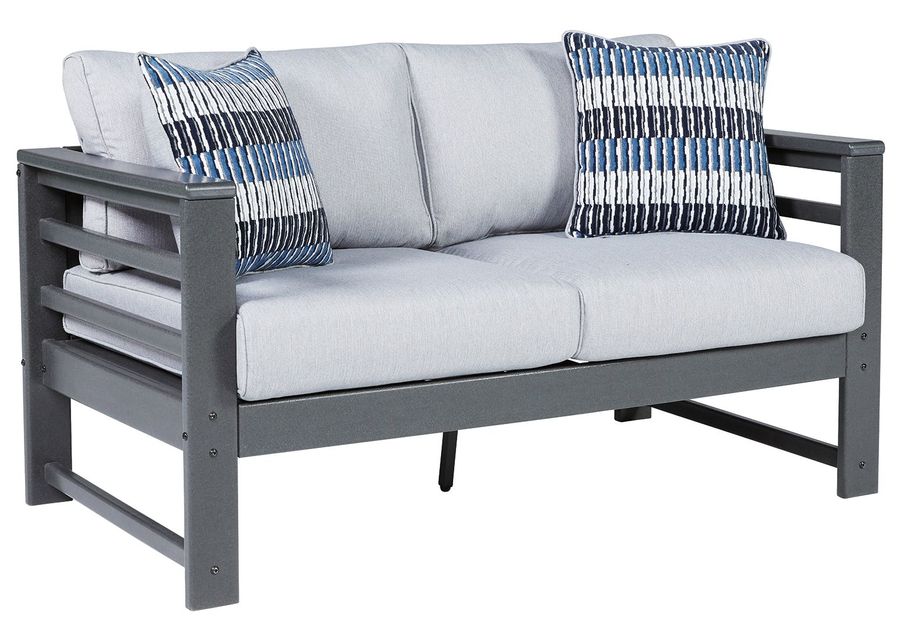 Amora - Charcoal Gray - Loveseat W/Cushion